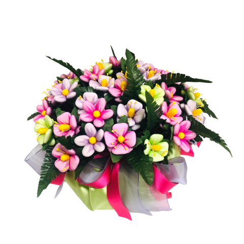 Cesto Silene e Margheritine 40 fiori